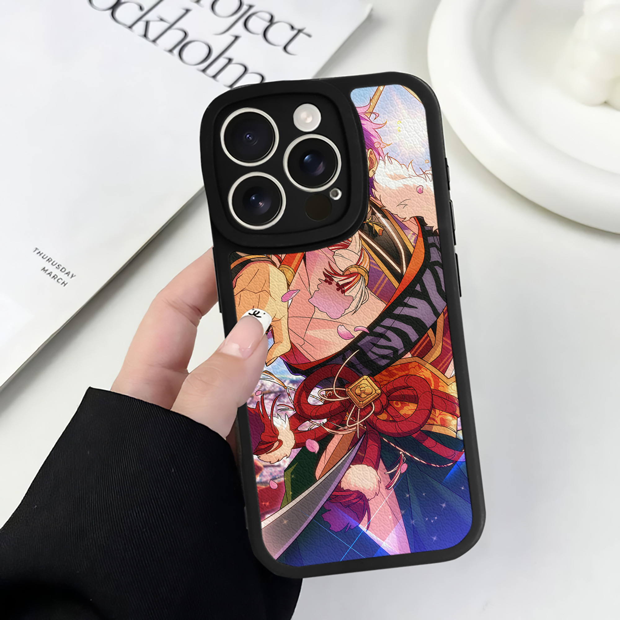 （画像用） あんさんぶるスターズ! Ensemble Stars 【iPhone 16シリーズ対応】シリコンスマホケース（レザー調） 材質：シリコン